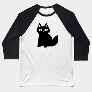 Black cat Baseball T-Shirt